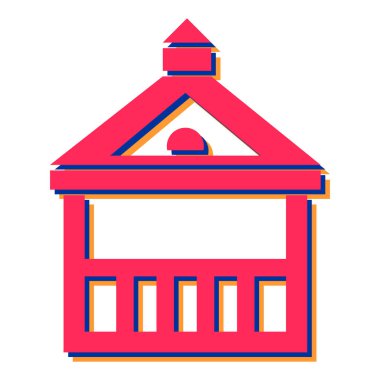 Modern yapı simgesinin vektör illüstrasyonu