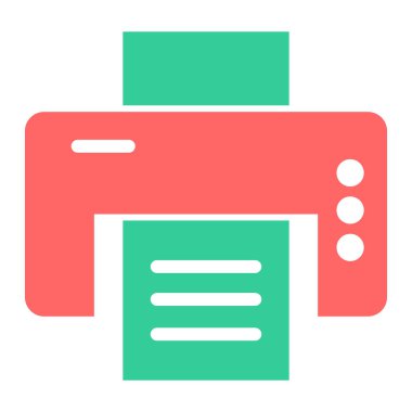 Yazıcı. Web simgesi basit illüstrasyon