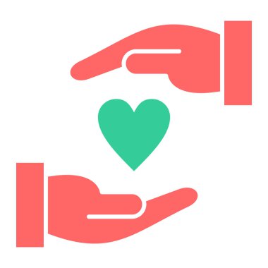 Hayırseverlik ve bağış ikonu. özet vektör illüstrasyonu