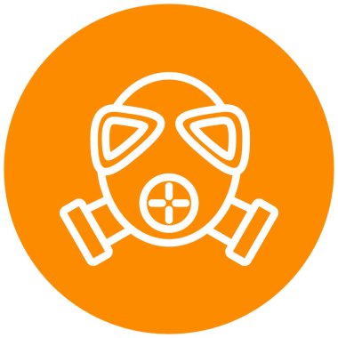 Yüz maskesi. Basit resimleme