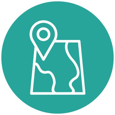 Harita. Web simgesi basit illüstrasyon