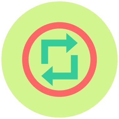 Döngü simgesinin vektör illüstrasyonu