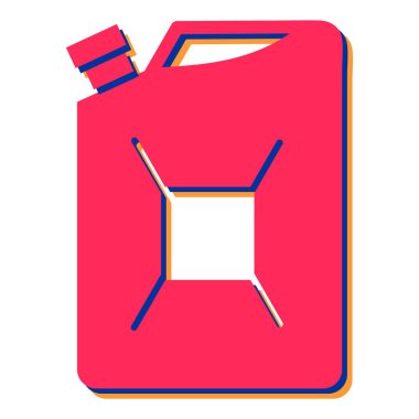 Petrol varili ikonu. Beyaz arkaplanda izole edilmiş web tasarımı için gaz teneke kutu vektör simgelerinin basit çizimi