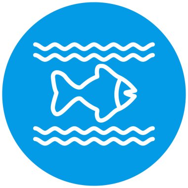 balık simgesi vektör illüstrasyonu