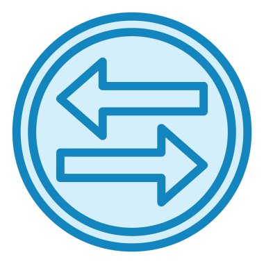 Sol Sağ modern simge vektör illüstrasyonu 