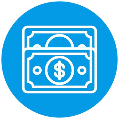 Dolar. Web simgesi basit illüstrasyon