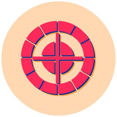 Hedef. Web simgesi basit illüstrasyon