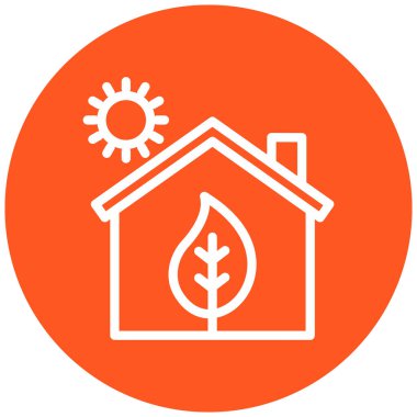 Ev. Web simgesi basit illüstrasyon