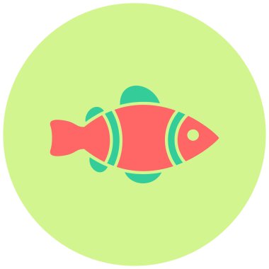 Palyaço balığı. Web simgesi basit illüstrasyon