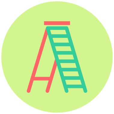 Merdiven. Web simgesi basit illüstrasyon