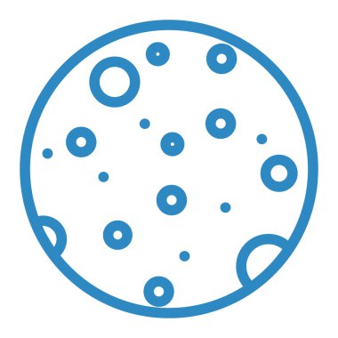 Ay simgesi soyut arkaplanda izole edildi