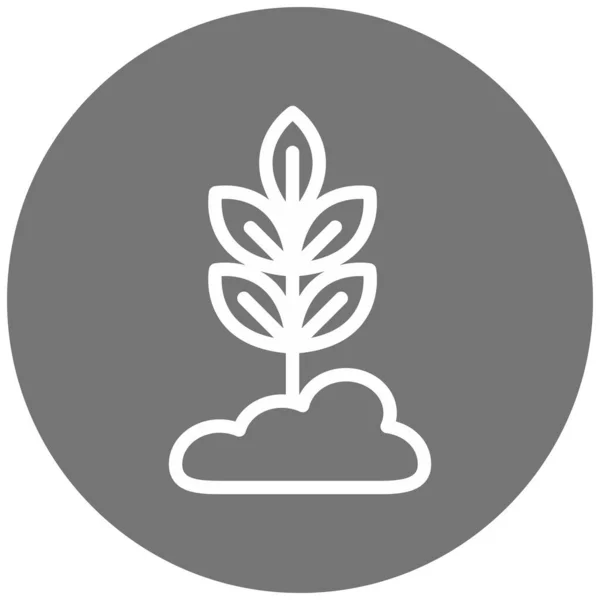 Plante Icône Web Illustration Simple — Image vectorielle