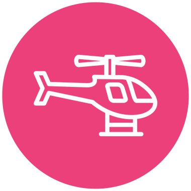 Bir helikopter simgesinin vektör illüstrasyonu