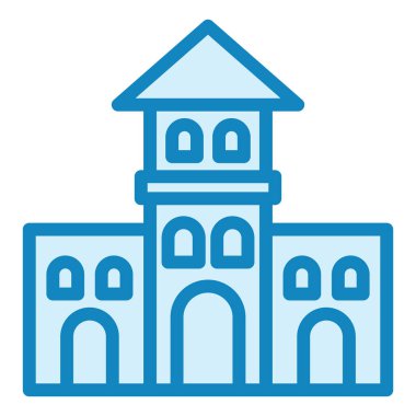 Kum Şatosu modern ikon vektör çizimi