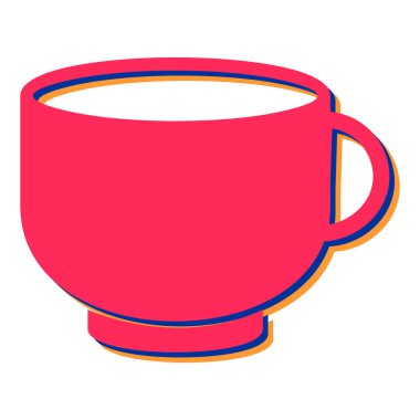 Bir fincan kahve ve ikon iç. vektör illüstrasyonu