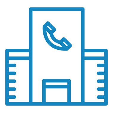 Çağrı merkezi çizgi vektör simgesi.