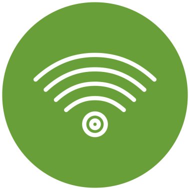 Kablosuz. Web simgesi basit illüstrasyon