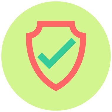 Kalkan. Web simgesi basit illüstrasyon