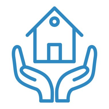 Ev. Web simgesi vektör illüstrasyonu