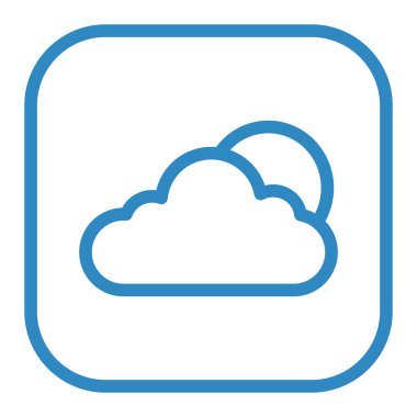 Bulut simgesi, vektör çizimi. düz tasarım biçimi