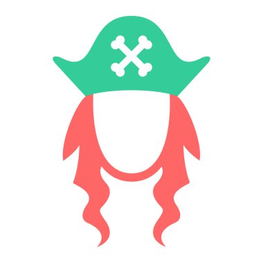 korsan web simgesi vektör illüstrasyonu