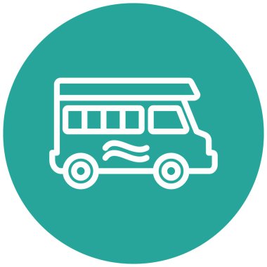 Otobüs. Web simgesi basit illüstrasyon