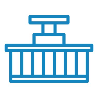 Su tankı ikonu. Web için demiryolu vektör simgelerinin özet çizimi