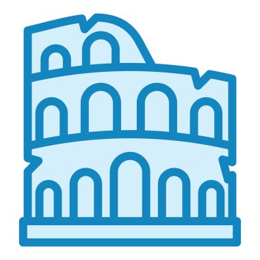 Kolezyum modern simge vektör çizimi 