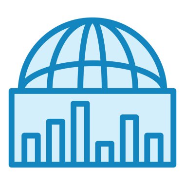 Ekonomik Diplomasi Modern ikon vektör çizimi