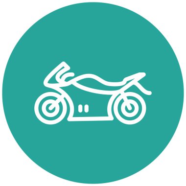 Motorsiklet. Web simgesi basit illüstrasyon