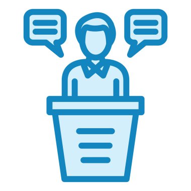 Konuşma modern ikon vektör illüstrasyonuName