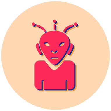 uzaylı düz simgesi, vektör illüstrasyonu