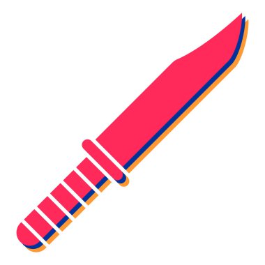 Kılıç simgesi. Web için ortaçağ bıçak vektör simgelerinin basit çizimi