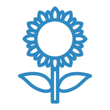 Çiçek. Web simgesi basit illüstrasyon