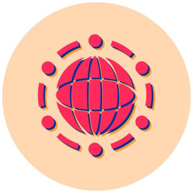 küresel ağ. Basit resimleme