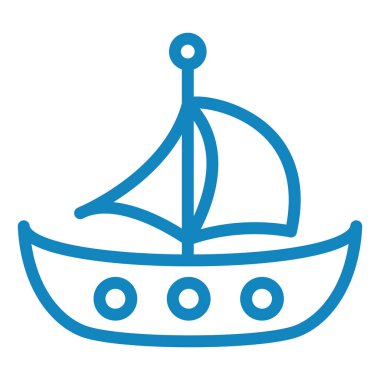 Yelkenli. Web simgesi basit illüstrasyon