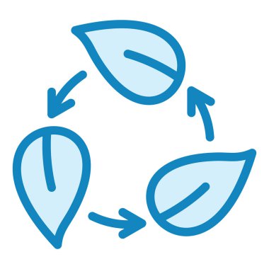 Yaprak Geri Dönüşümü modern simge vektör illüstrasyonuName 