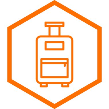 seyahat çantası ikonu vektör illüstrasyonu