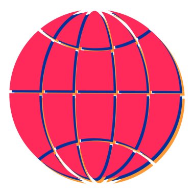 Dünya ikonu. vektör illüstrasyonu