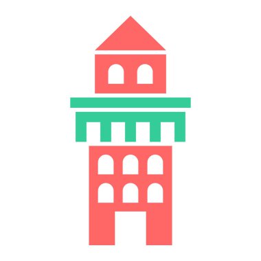 Bina. Web simgesi basit illüstrasyon