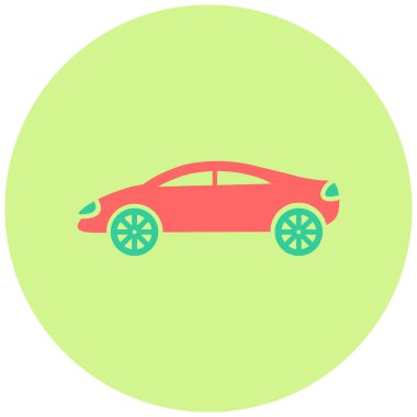 Spor araba. Web simgesi basit illüstrasyon