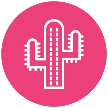 Kaktüs. Web simgesi basit illüstrasyon