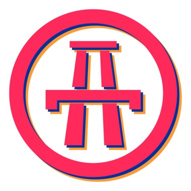 Bir köprü simgesinin vektör illüstrasyonu.