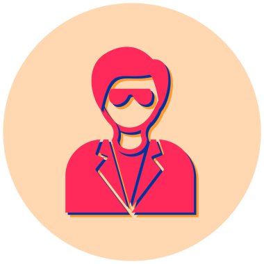 Adam avatar düz simgesi