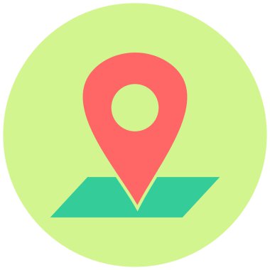 Adresi ver. Web simgesi basit illüstrasyon