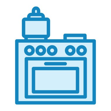 Yemek Fırını. Web simgesi basit illüstrasyon 