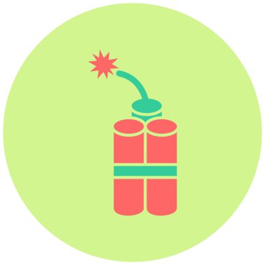 Dinamit simgesi. vektör illüstrasyonu