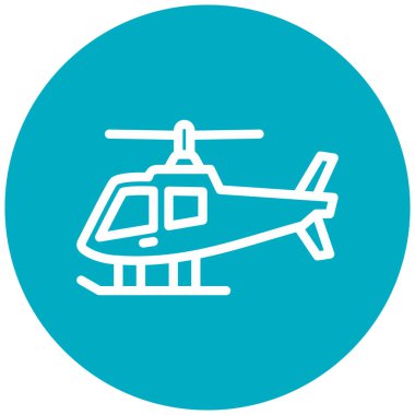 Helikopter simgesi vektör illüstrasyonu