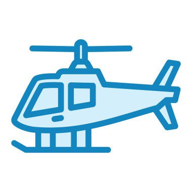 Helikopter simgesi vektör illüstrasyonu