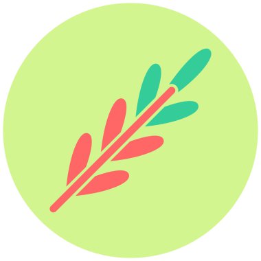 Yaprak. Web simgesi basit illüstrasyon